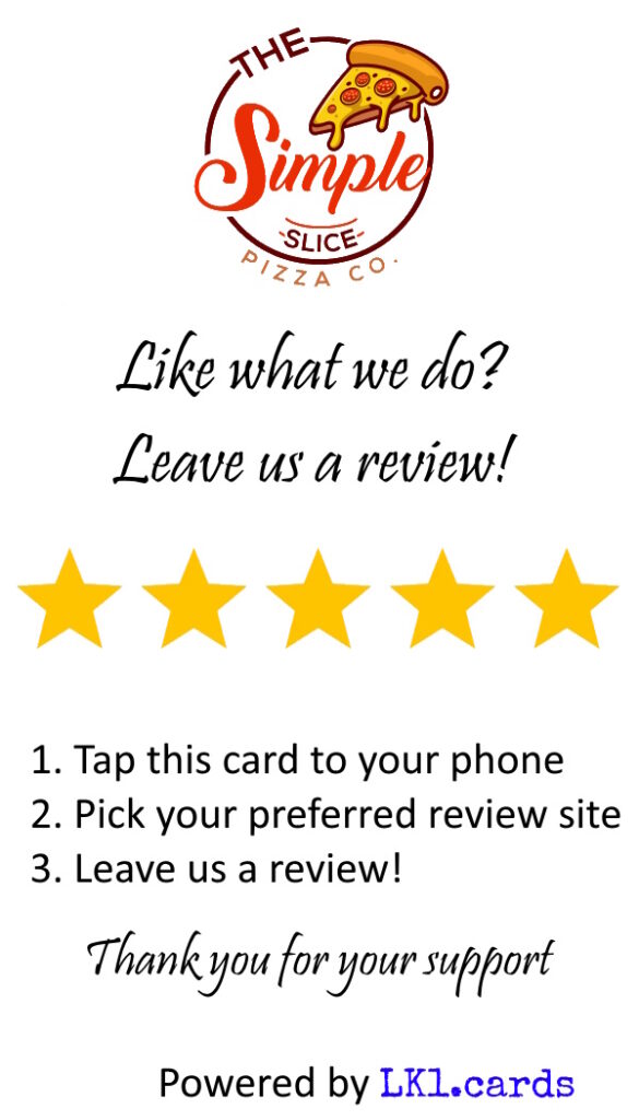 Branded (The Simple Slice Pizza Co) Review Card