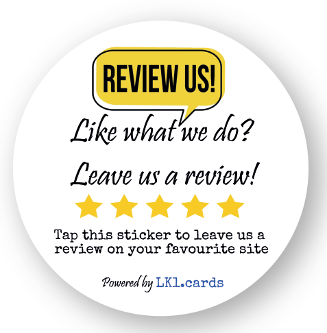 Large NFC review sticker